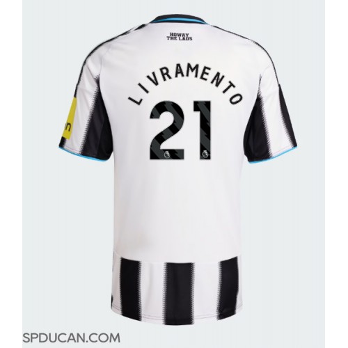 Muški Nogometni Dres Newcastle United Tino Livramento #21 Domaci 2025-26 Kratak Rukav Muški Nogometni Dres Newcastle United Tino Livramento #21 Domaci 2025-26 Kratak Rukav